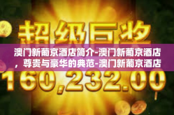 澳门新葡京酒店简介-澳门新葡京酒店，尊贵与豪华的典范-澳门新葡京酒店简介
