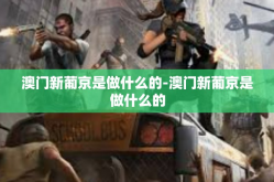 澳门新葡京是做什么的-澳门新葡京是做什么的